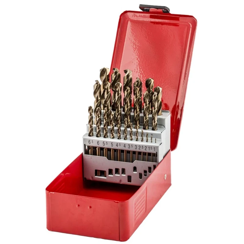 fischer 543330 Cobalt Drill Bits (25 Pieces), Grey, Set of Pieces