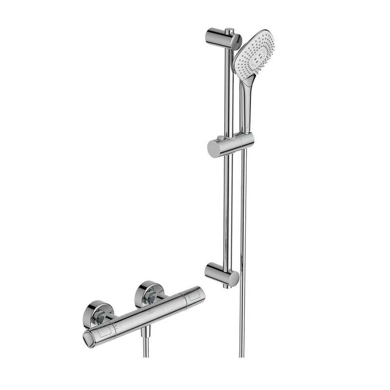 Ideal Standard Ceratherm T100 Thermostatic Shower Mixer with kit, Chrome, A7237AA