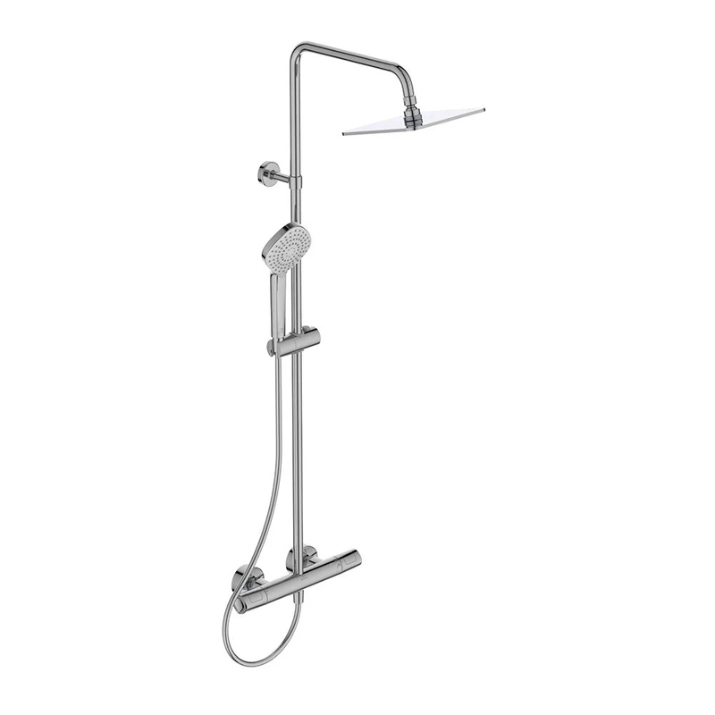 Ideal Standard Ceratherm T100 Thermostatic Dual Shower Mixer, Chrome, A7242AA