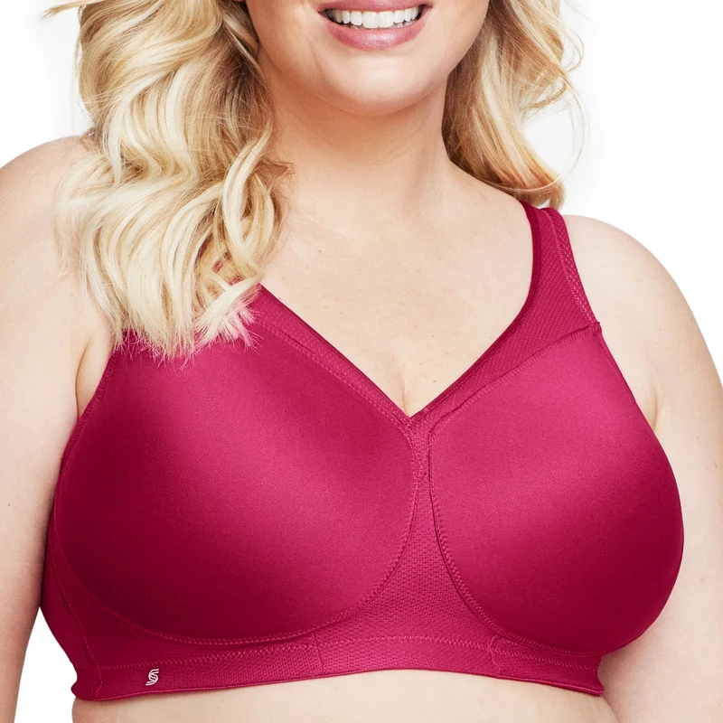 Glamorise MagicLift Seamless Sports Wirefree Bra 1006 (Women's & Women's Plus) Ruby Red