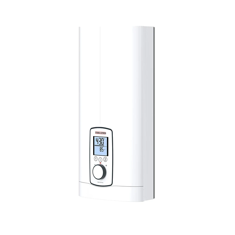 Stiebel Eltron 202656 DHE 18/21/24 Set Instant Water Heater, Fully electronically, Multifunction Display, Exact Temperature, ECO Mode, 400 V, White, kW