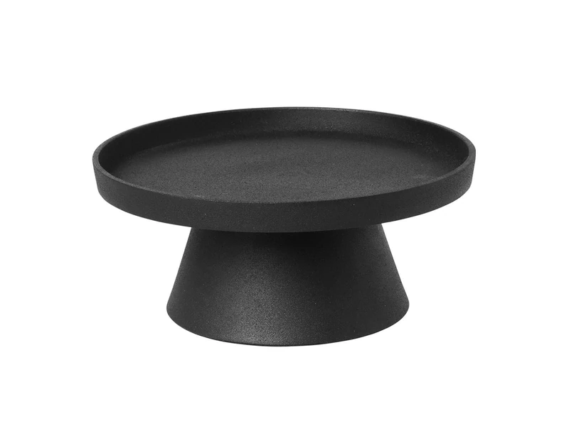 broste Copenhagen Holger 71177620 Candle Plate 24 x 11 cm Powder-Coated Aluminium Matt Black