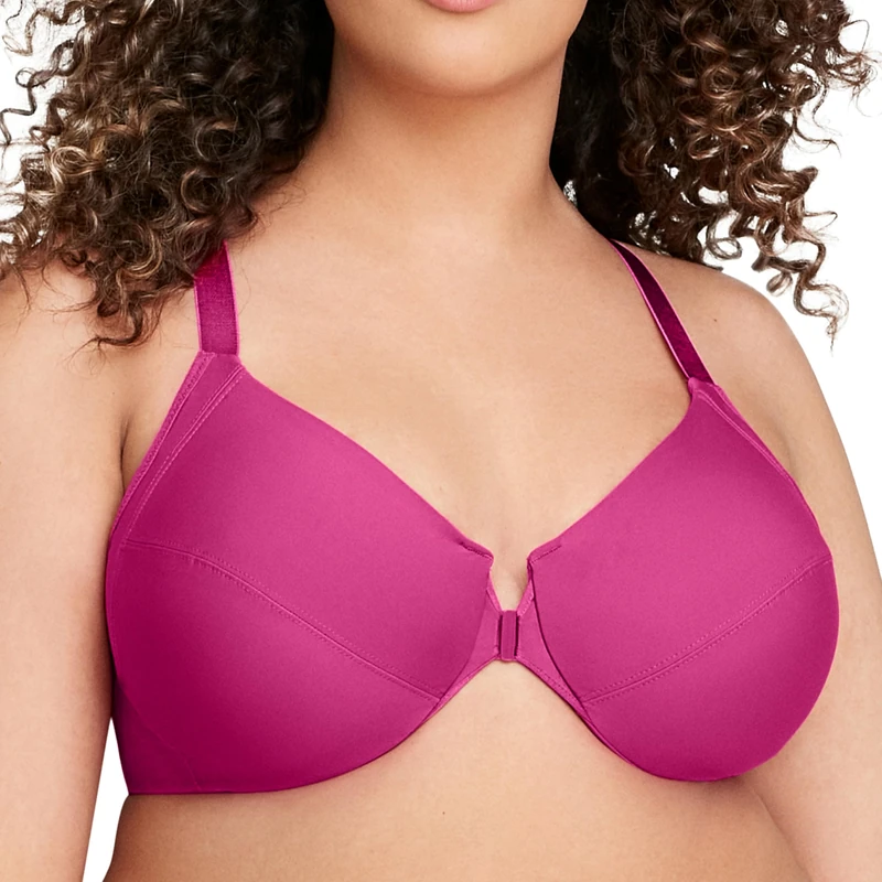 Glamorise Front-Closure Smoothing Wonderwire Underwire Bra 1247 (Women's & Women's Plus) - Image 1