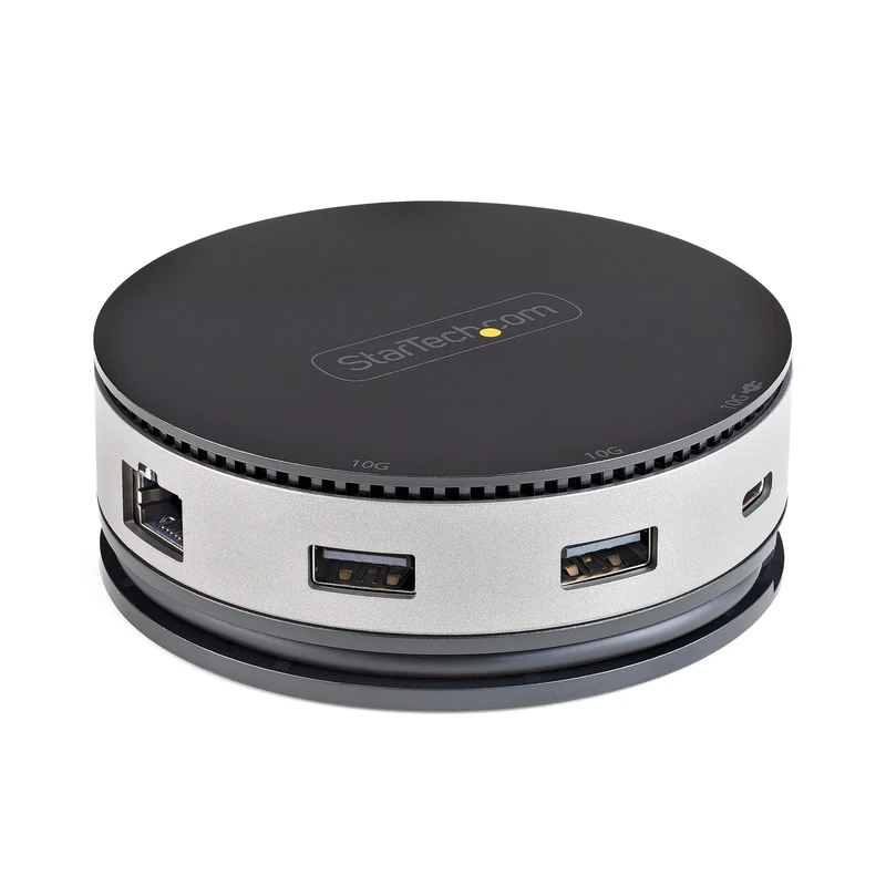 StarTech.com USB C Multiport Adapter - USB 3.1 Gen 2 10Gbps Type-C Mini Dock with 4K 60Hz HDMI/DisplayPort or 1080p VGA - 75W PD Passthrough, 3-Port USB Hub, GbE - Mobile Docking Station (DKT31CHDVCM)