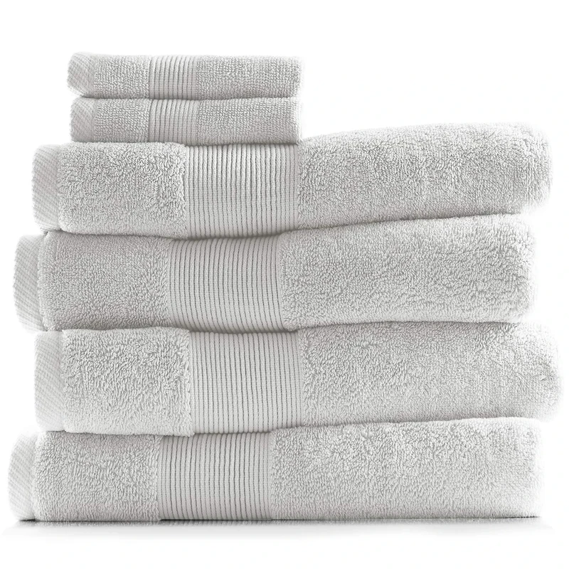 Hearth & Harbor 100% Ring Spun Cotton Bath Towels for bathroom - Luxury Bathroom Towels - Ultra Soft & Highly Absorbent Bath Towels Set, 6 Piece Set (4 Bath Towels, 2 Washcloths) - White