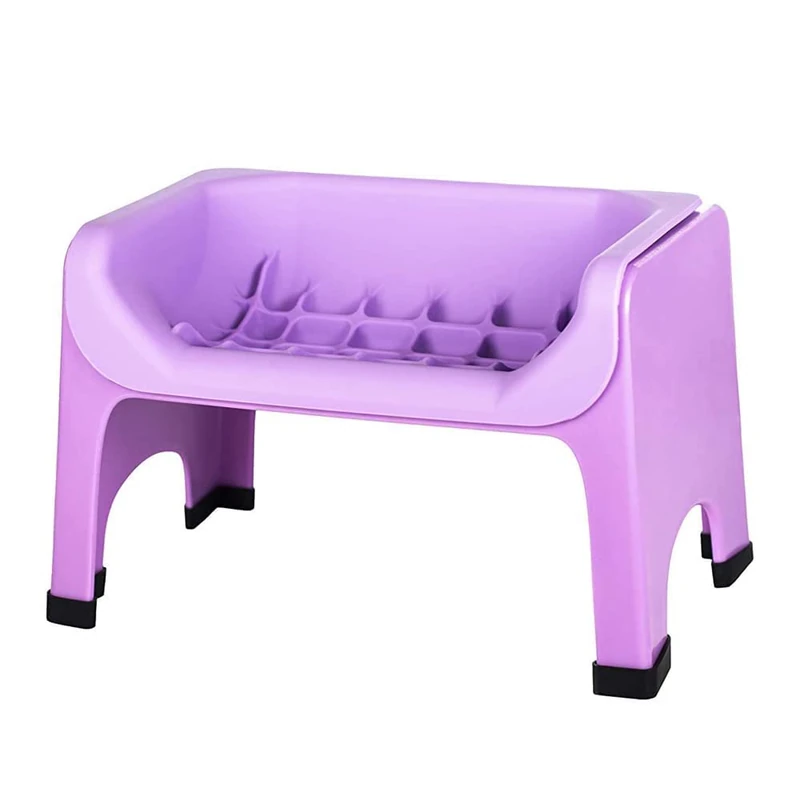 The Fluff Trough Binge Blocker - Elevated Dog and Cat Slow Feeder - Vet Approved, BPA-Free, and Non-Toxic - with Dishwasher Safe Silicone Slow Feeder Insert - Purple Slow Feeder, Purple