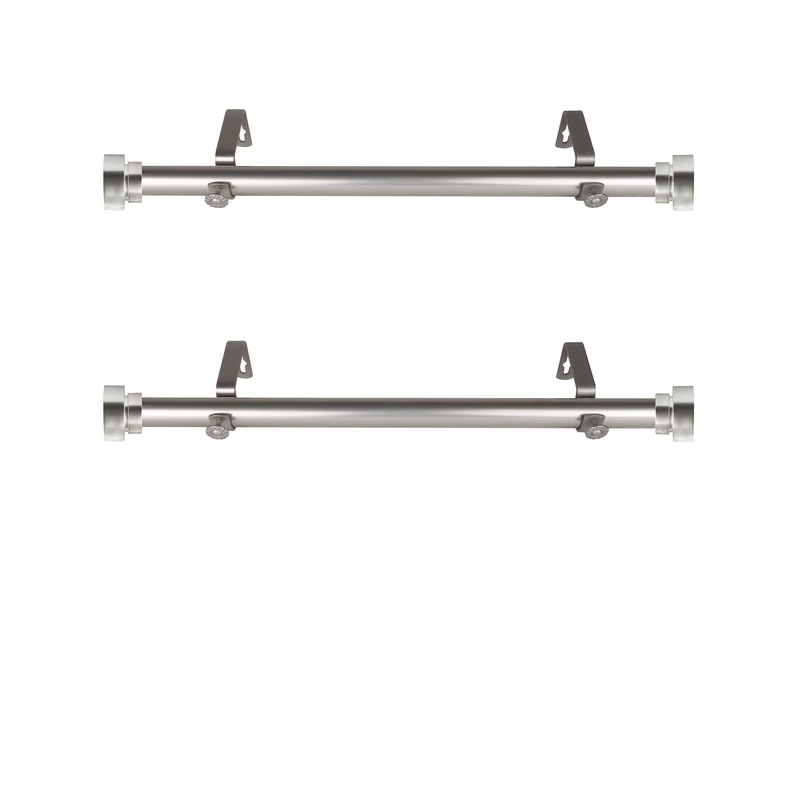 Rod Desyne Side Curtain Rod, Satin Nickel, 12-20 inch