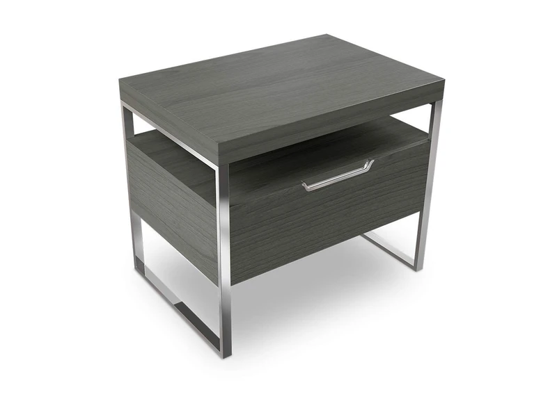 Vant Wooden Night Stand - Classic Grey Silver, 20cm H