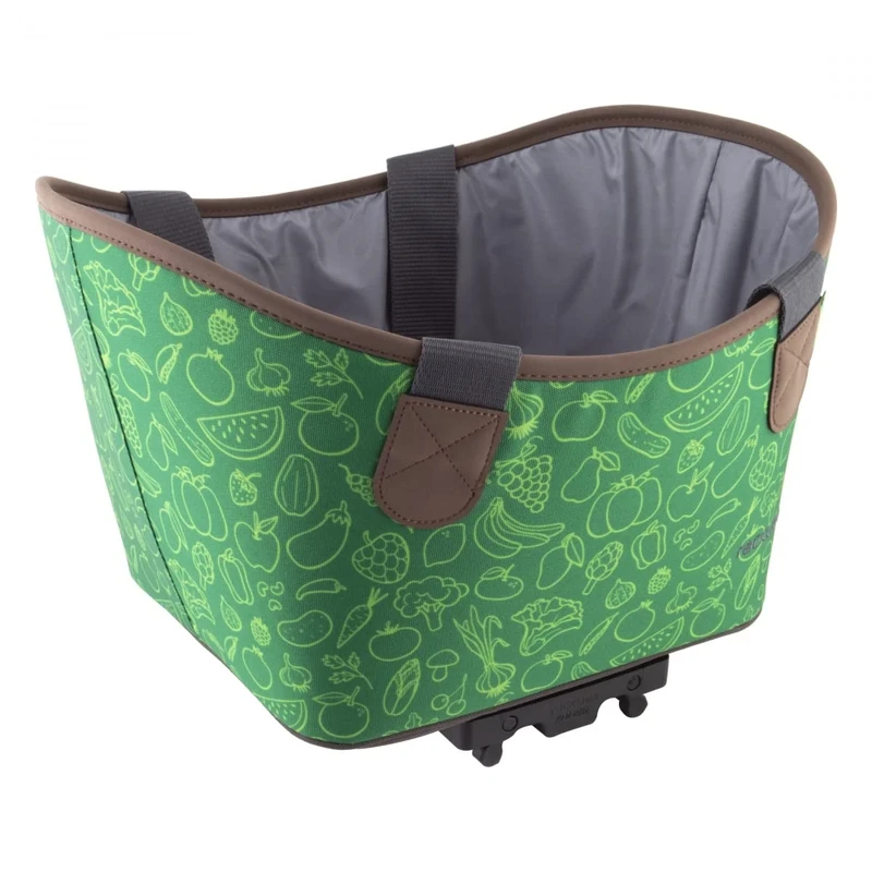 Racktime Unisex - Adult Agnetha Bicycle Basket, Green, 1 Size