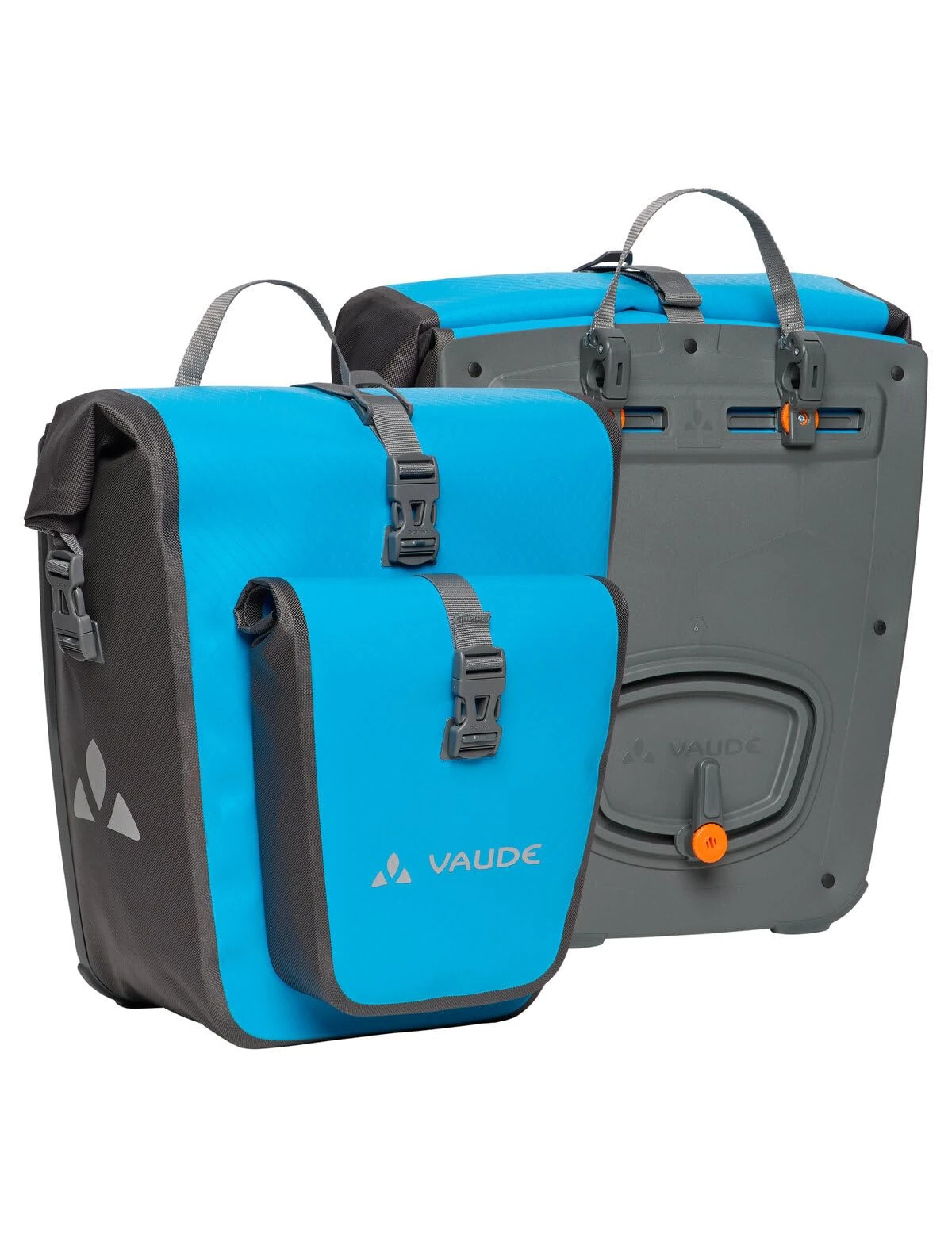 VAUDE Aqua Back Plus Bike Pannier, 2 x Rear Rack Waterproof Bags, 51 Liters Total Volume, Easy Mounting - Made in Germany