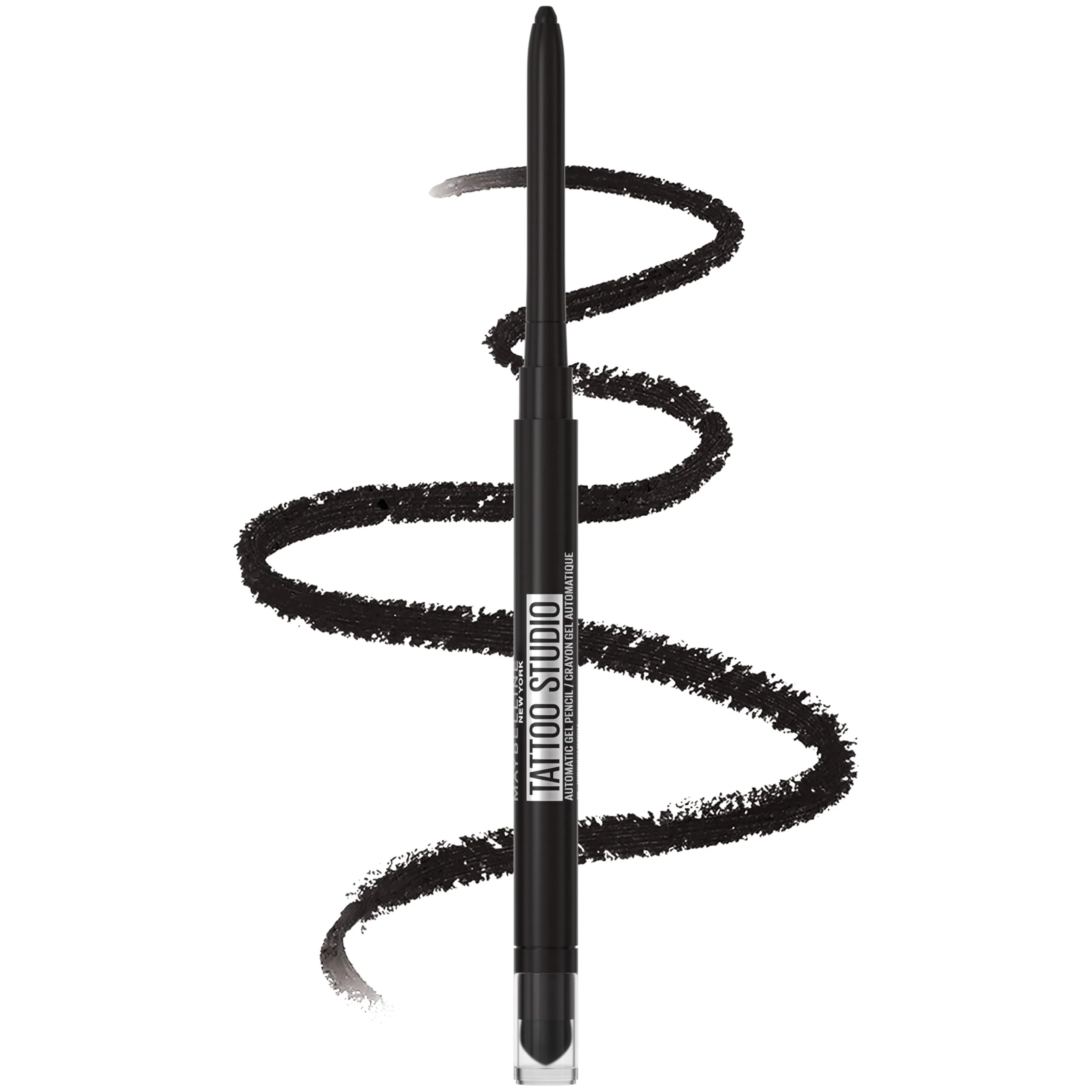 Maybelline New York TattooStudio Waterproof Mechanical Gel Eyeliner Pencil Makeup, Smokey Black, 1 Count