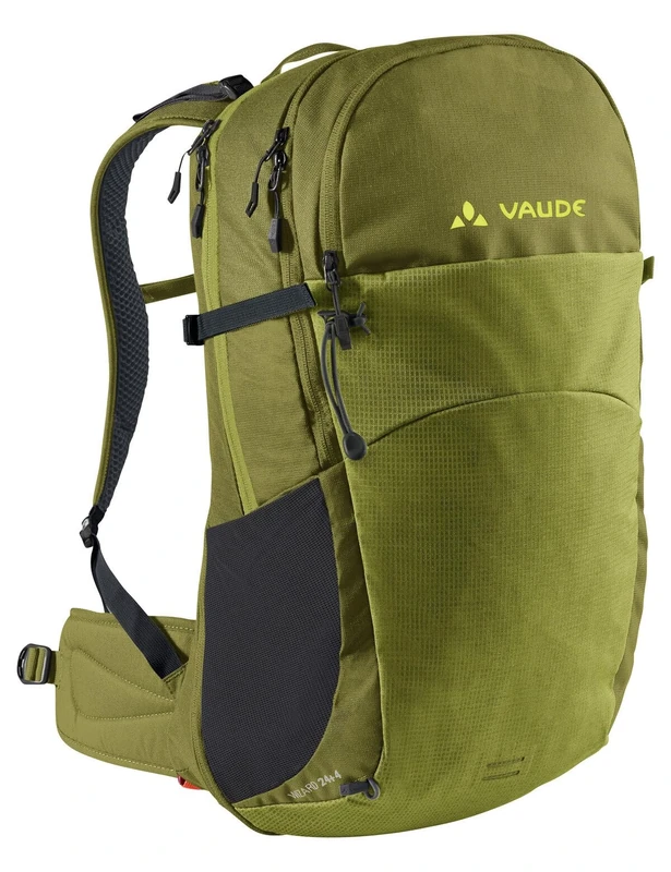 VAUDE Hiking Backpack Wizard in green 24+4L, Water-Resistant Backpack for Women & Men, Comfortable Trekking Backpack with Well-Designed Carrying System & Practical Compartmentalization
