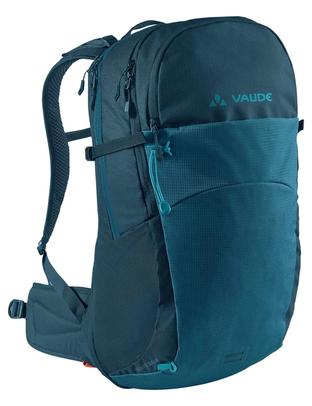 VAUDE Hiking Backpack Wizard in blue 24+4L, Water-Resistant Backpack for Women & Men, Comfortable Trekking Backpack with Well-Designed Carrying System & Practical Compartmentalization