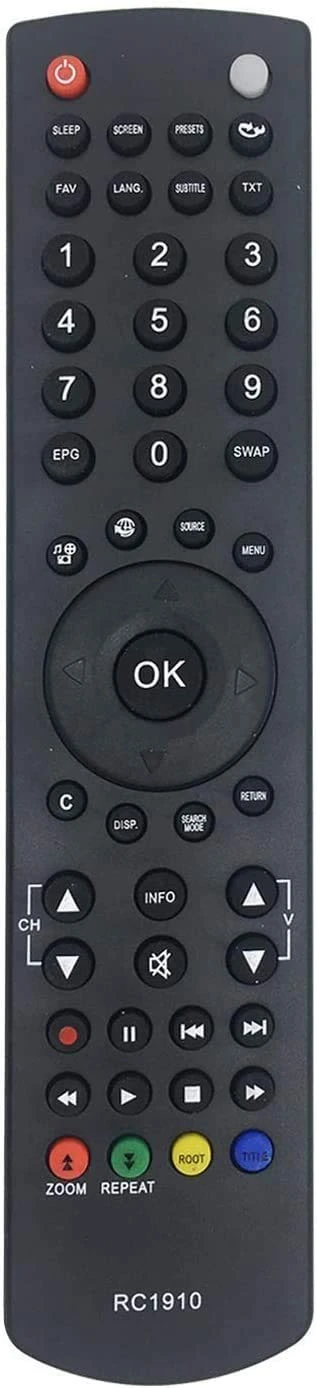 MYHGRC New Replacement TV Remote Control RC1910 for Toshiba/Sharp/Bush TV Universal Remote Control LCD LED Smart TV - No Setup Required