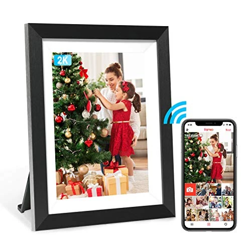 AEEZO Wifi Digital Picture Frame, IPS Touch Screen smart Cloud Photo Frame with 16GB Storage, Easy Setup to Share Photos or Videos via Free Frameo APP, Auto-rotate, Wall Mountable (9 Inch Black)