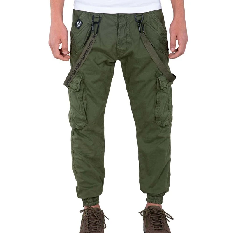 Alpha Industries Utility Mens Casual Trousers Dark Olive - Image 1