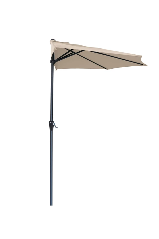 GARDEN FRIEND Half Parasol Taupe Diameter 2.7 m