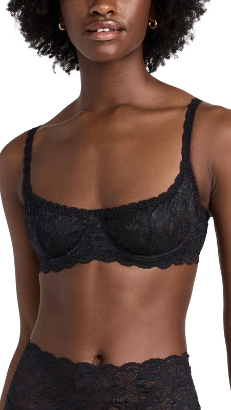 Cosabella Women's Never1162 Balconette Bra, Opaque, Black, 34D