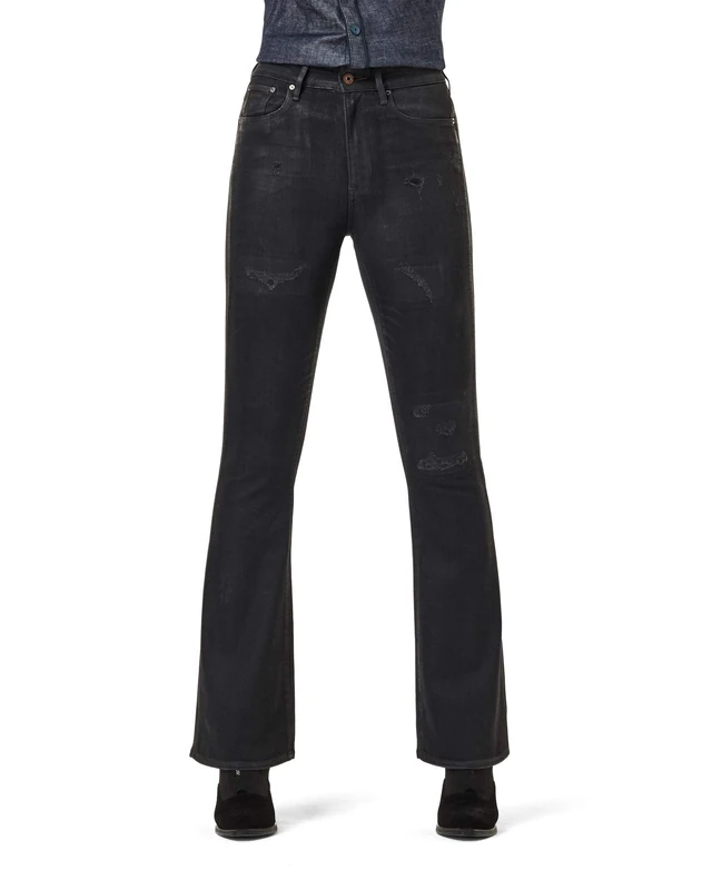 G-Star Women's 3301 High Flare Jeans, Black (black radiant cobler restored D01541-B472-B997), 24W / 32L