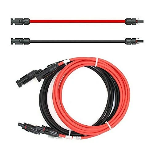 Extension Cable on both Sides Solar Connector Solar Cable Red/Black 4mm ² Incl. Plug Length 2 X 35m