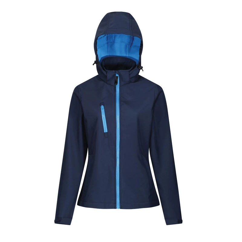 Regatta Professional Womens Venturer 3-layer Printable Hooded Softshell Jacket, Seal Grey(black), 16 EU - Image 1
