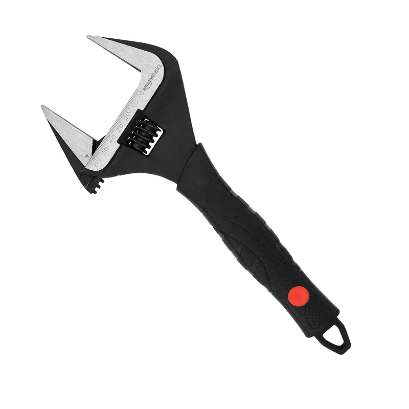 Amazon Basics 10-Inch (250 mm) Plumbing Adjustable Wrench with Soft Grip, Wide Mouth, 25.4 x 8.59 x 2.28 cm