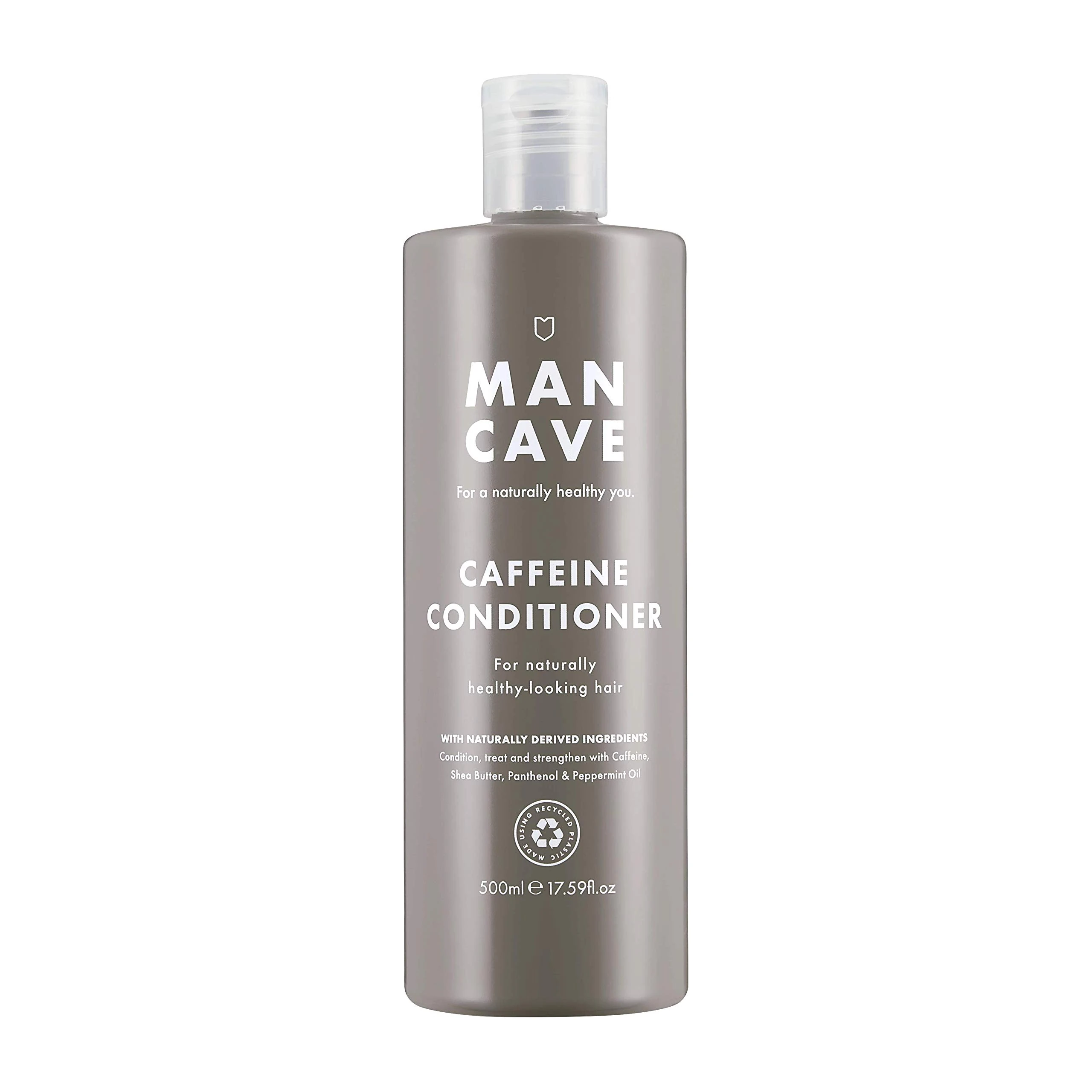 ManCave Caffeine Conditioner for Men, Encourage Healthy Hair Growth, Condition and Strengthen with Caffeine, Shea Butter and Panthenol, Natural, Vegan, Cruelty Free, 500 ml
