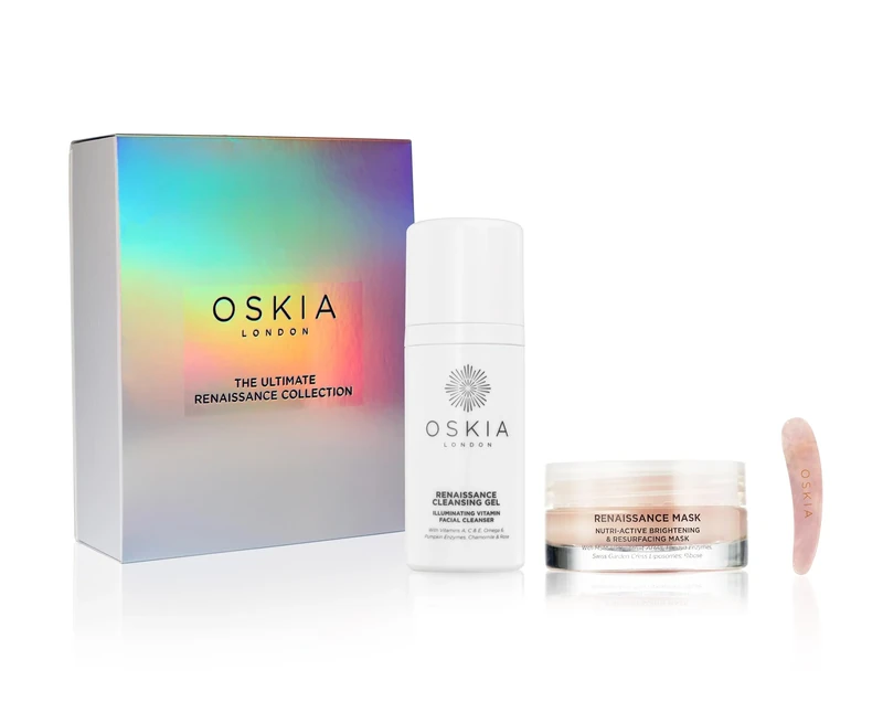 Oskia Renaissance Skincare Set - Cleanser, Mask & Quartz Tool