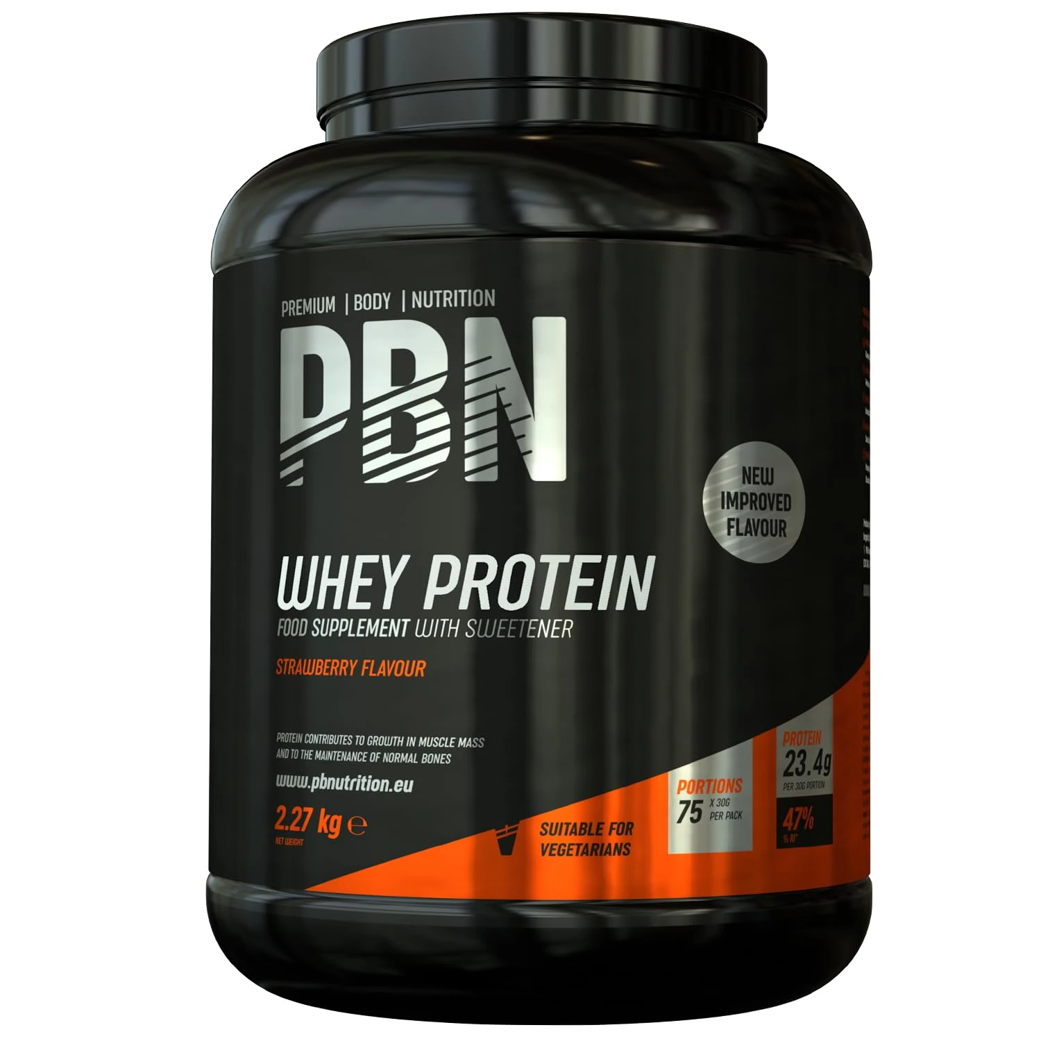 PBN - Premium Body Nutrition Whey Protein Powder 2.27kg Strawberry