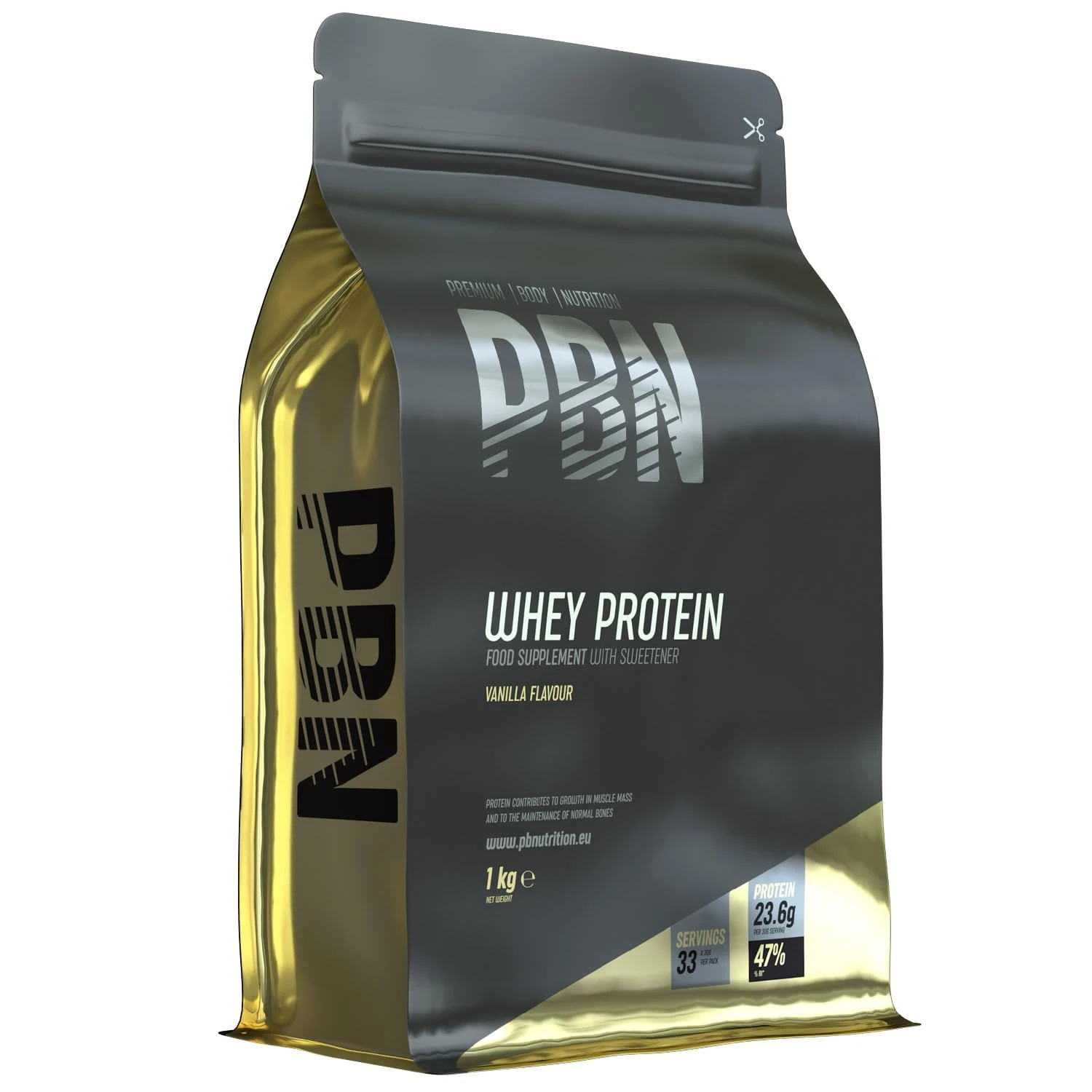 PBN - Premium Body Nutrition Whey Protein 1kg Vanilla, New Improved Flavour