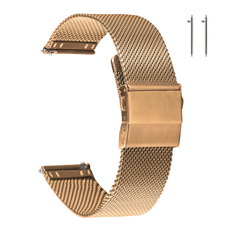 EACHE Stainless Steel Mesh Watch Band 12mm to 22mm Quick Release