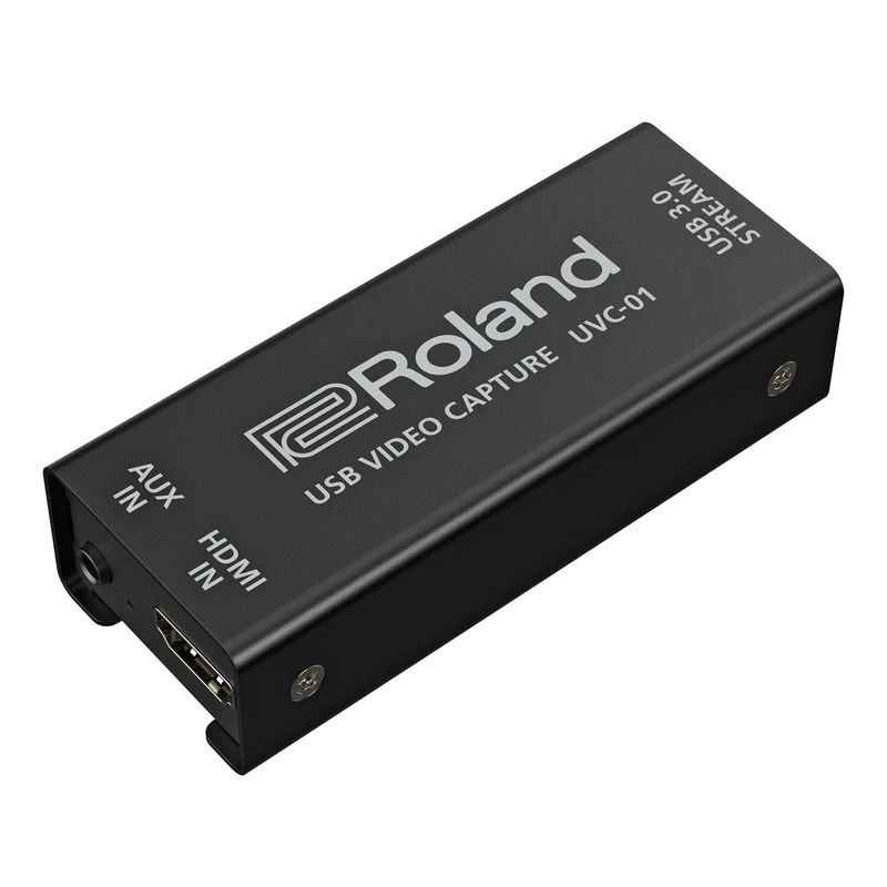 Roland UVC-01 USB Video Capture | Plug-and-Play for Flawless Recordings & Livestreams | HDMI to USB 3.0 Video Encoder | Uncompressed 1080p HD at 60 FPS | Webcam Operation for Mac & Windows