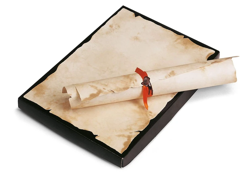 Honsell 25511 Antique Document Paper DIN A3 Certificate Paper with Pergament-Like Look, 180 g/m², Pack of 100 Sheets, for Certificates, Invitations, Menus, etc. - Image 1