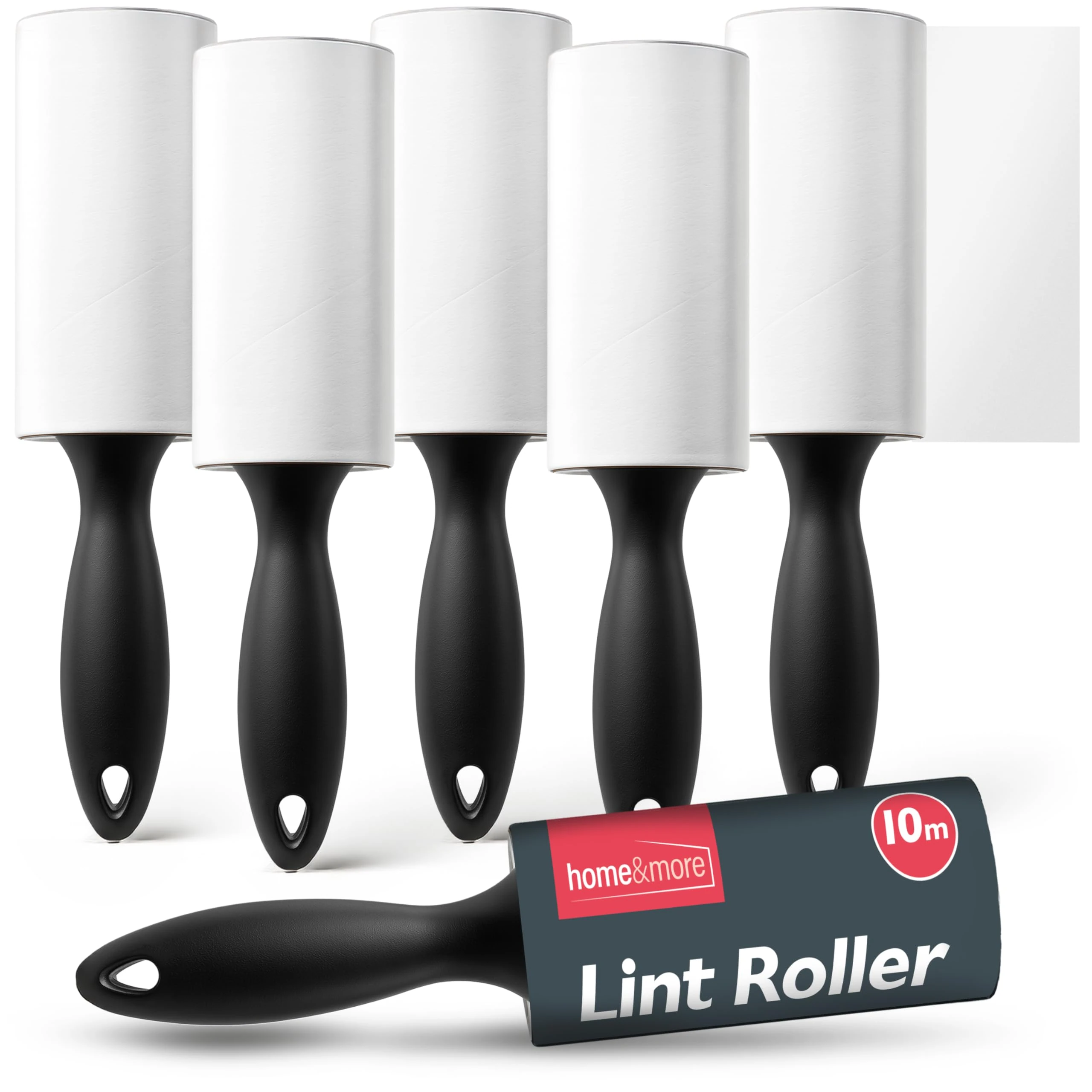 SOL 6pk 10m Lint Rollers with 396 Sticky Sheets & Handle Each - Lint Remover for Pet Hair, Carpet & Clothing, 10m Sticky Roller with Easy Tear-to Tear Sheets for Quick & Easy Cleaning