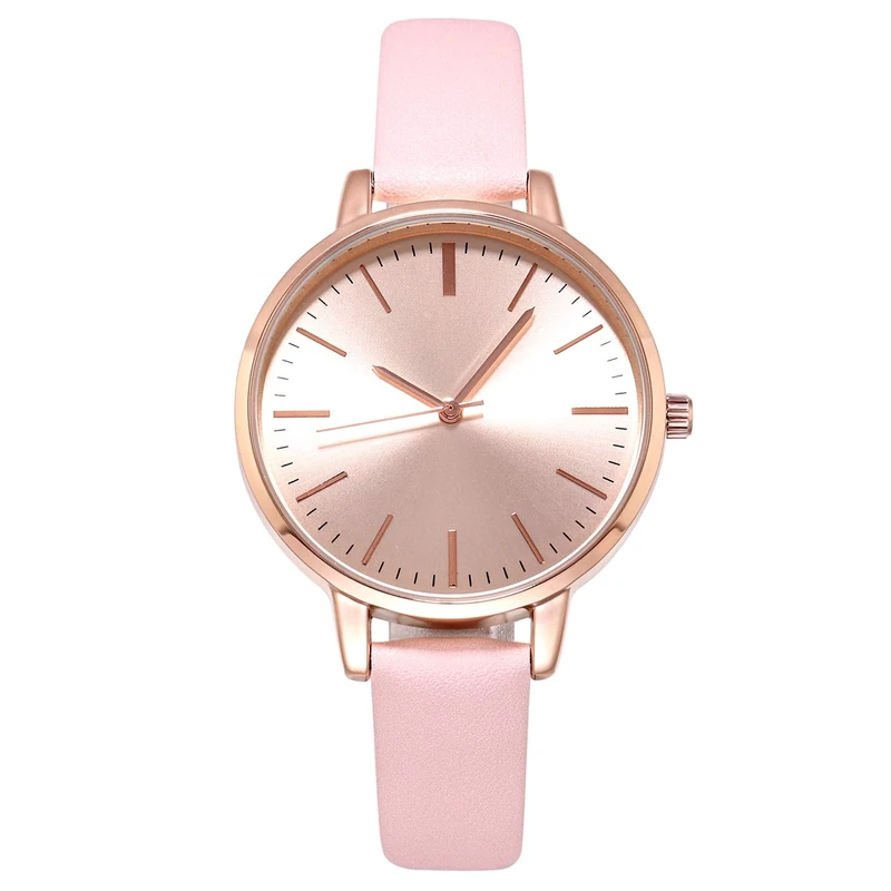 KIMOMT Women Watches Leather Band Luxury Quartz Waterproof Fashion Creative Wristwatch for Women Ladies Girls (Pink-Rose Gold)