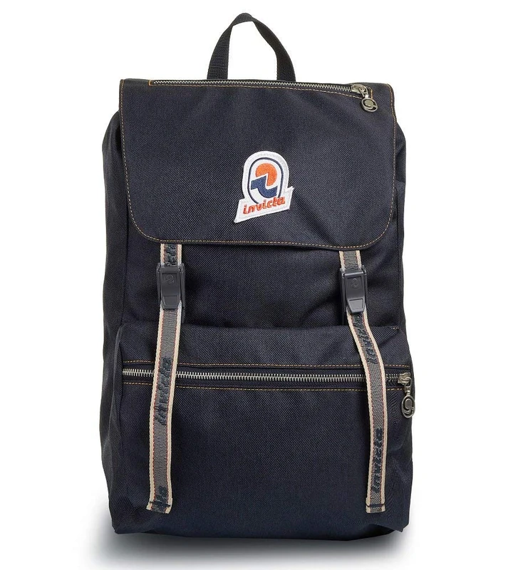 Invicta Backpack, JOLLY DENIM Knapsack, Casual Daypack, For Office, Day Trips & Commuting, For School, Sport, Free Time, 13'' Laptop Sleeve, Italian Design, blue