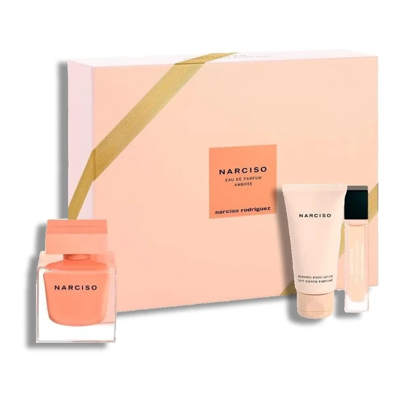 Narciso Rodriguez Ambree 3 Piece Eau De Parfum 90ml Body Lotion 50ml Eau De Parfum 10ml - Image 1