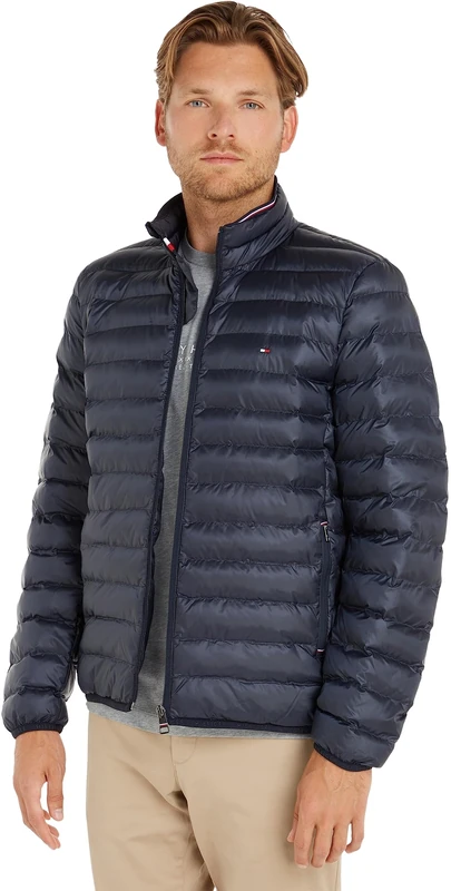 Tommy Hilfiger Men's Packable Recycled Jacket Mw0mw18763 Jacket, Blue (Desert Sky), M