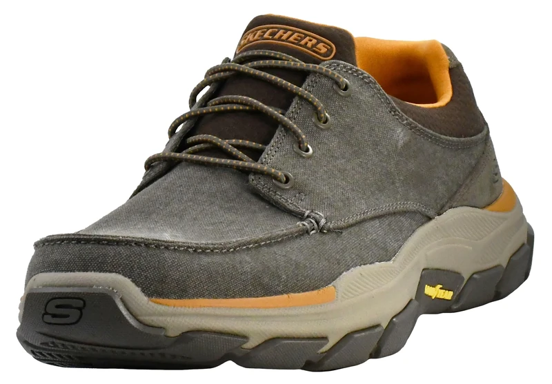 Skechers Men Respected-Loleto Moc Toe Bungee Lace Slip On, Brown, 6 UK