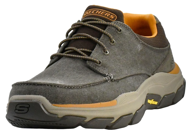 Skechers Men's Respected-Loleto Moc Toe Bungee Lace Slip On, Brown, 9.5 UK