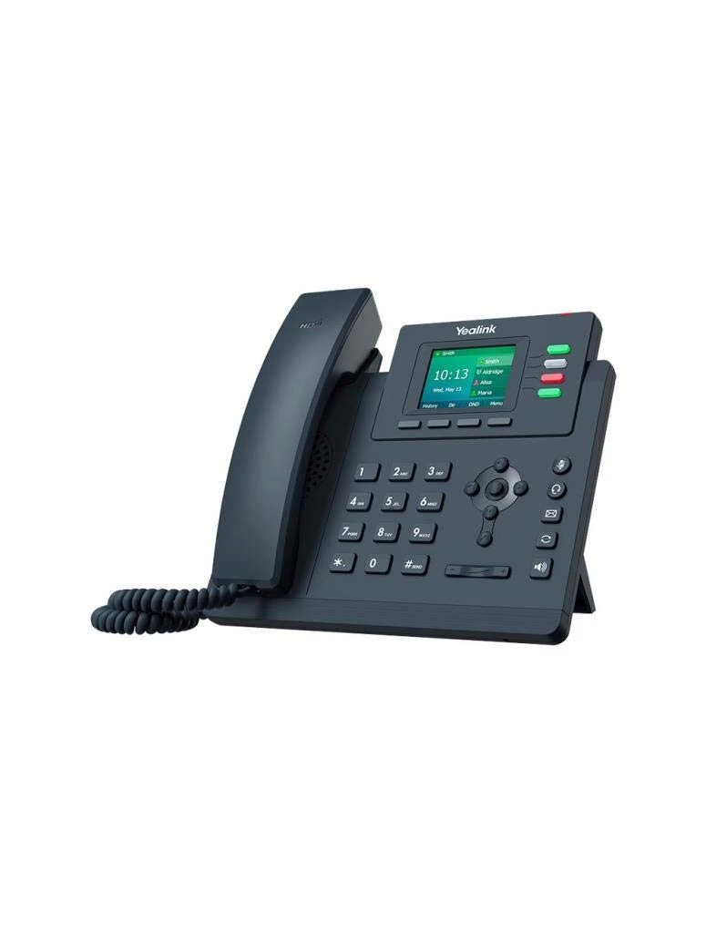 Yealink SIP-T33G Entry-level IP Power over Ethernet Corded Phone with 4 Lines, HD Voice and 2.4 Inch LCD Colour Display with Backlight (320 x 240 Pixel) - Black