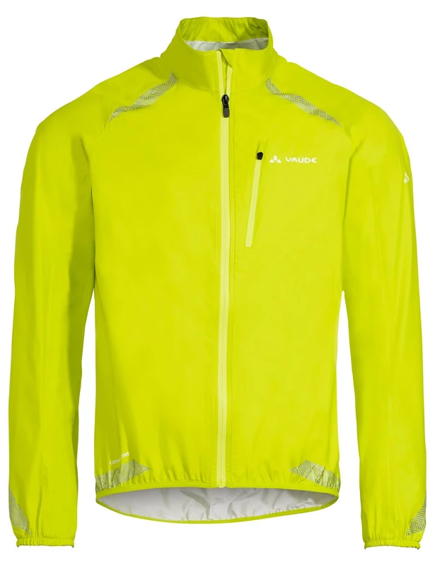 VAUDE Men's Luminum Perf. Jacket II - Rain Jacket - Reflective Elements Bright Green