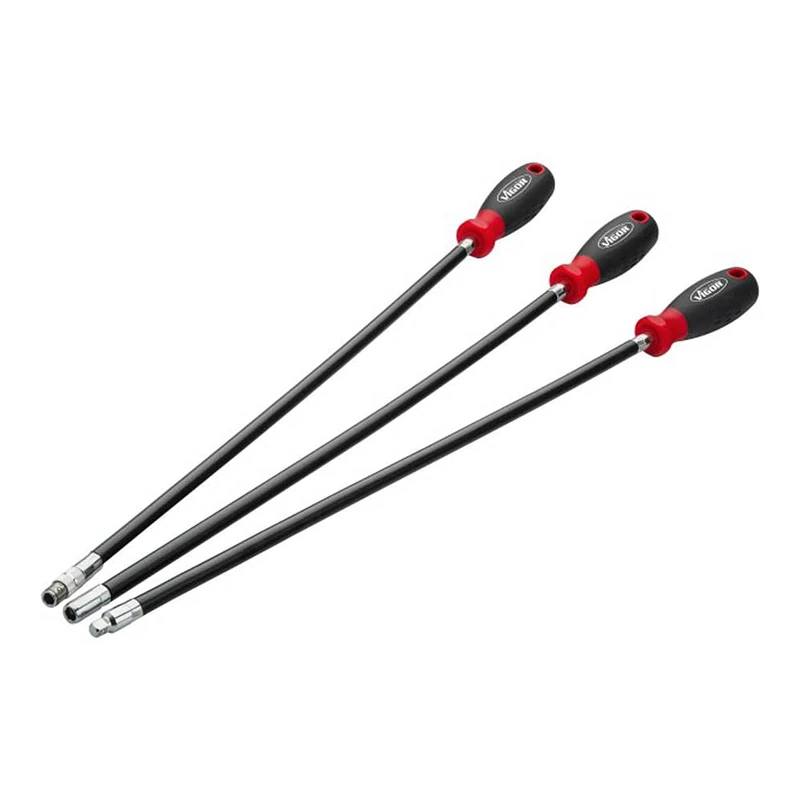 Vigor Screwdriver Set, Extra Long 500mm, Universal 6.3 mm (1/4 inch) Bit Holder, Zylinderkopf