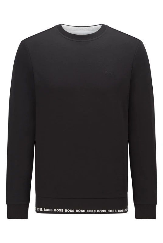 BOSS Men's Salbo 1 Sweatshirt, Black 1, XS