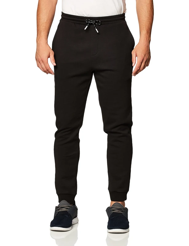 BOSS Mens Hadiko 1 Regular-fit Tracksuit Bottoms with Logo Details Black