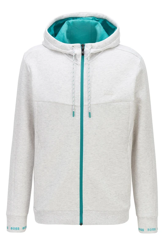 BOSS Men's Hoodie, Light/Pastel Grey57, 3XL