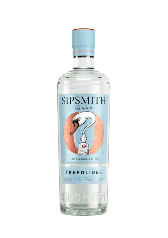Sipsmith | FreeGlider | Craft | Non Alcoholic | Made with Distilled Botanicals | Yuzu & Orange | Juniper & Capiscum | 0.5% ABV | 70cl