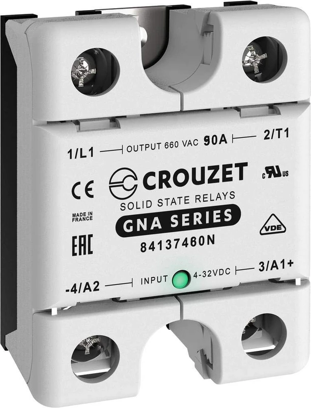 Crouzet Solid State Relay GNA90DZH Load current (max): 90A Switching voltage (max): 660 V/AC Zero Voltage
