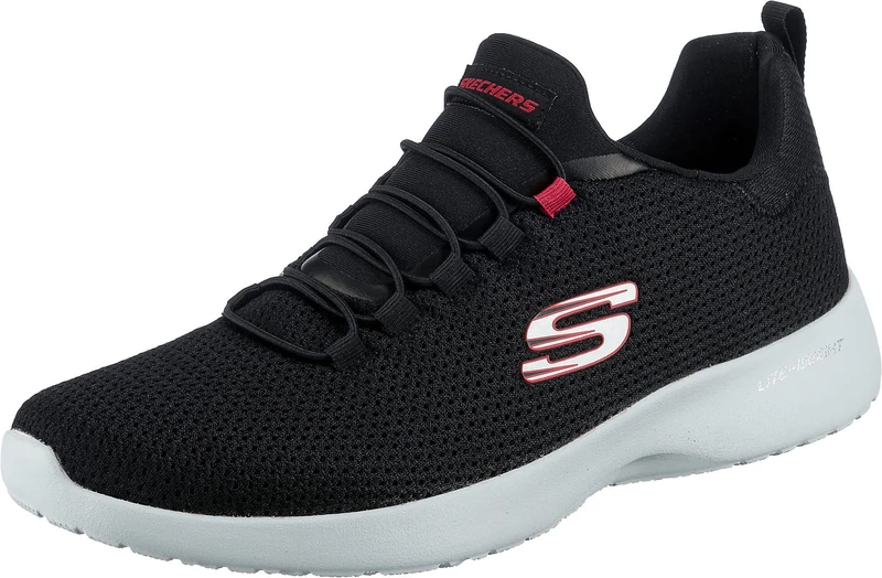 Skechers Mens 58360 BKRD Training Shoes, Sports, Black Mesh Red Trim, 10 UK