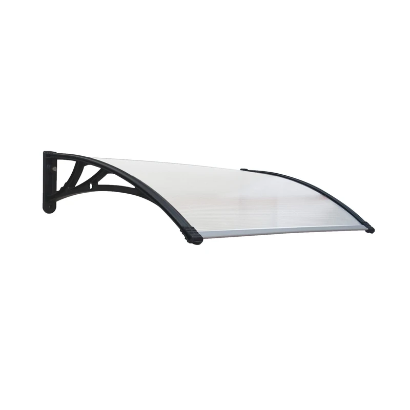 SmartSun Easy Black Canopy 120 x 80 cm Thickness 5.2 mm Extra Heavy Duty Door Protection - Image 1